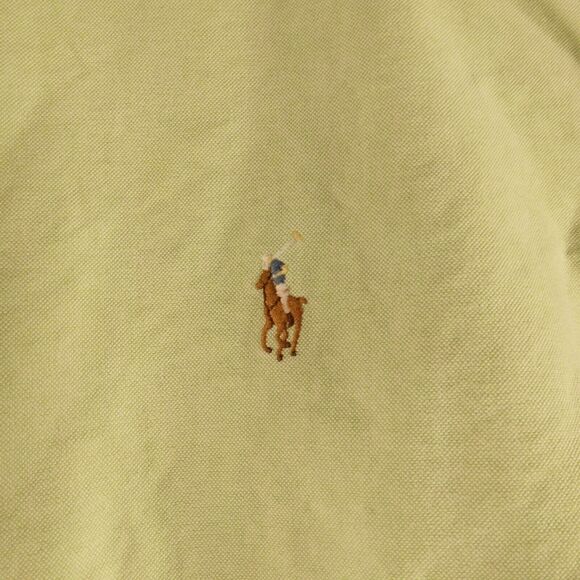 Ralph Lauren shirt mens 2XL XXL pastel green flesh pony long sleeve oxford - Picture 3 of 8
